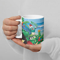 Martinique Christmas Ceramic Mug Santa Hummingbird - Wonder Print Shop