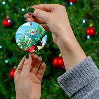 Martinique Christmas Ceramic Ornament Santa Hummingbird - Wonder Print Shop