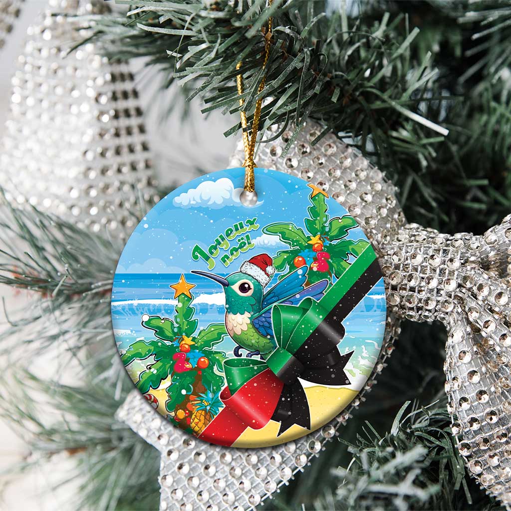 Martinique Christmas Ceramic Ornament Santa Hummingbird - Wonder Print Shop