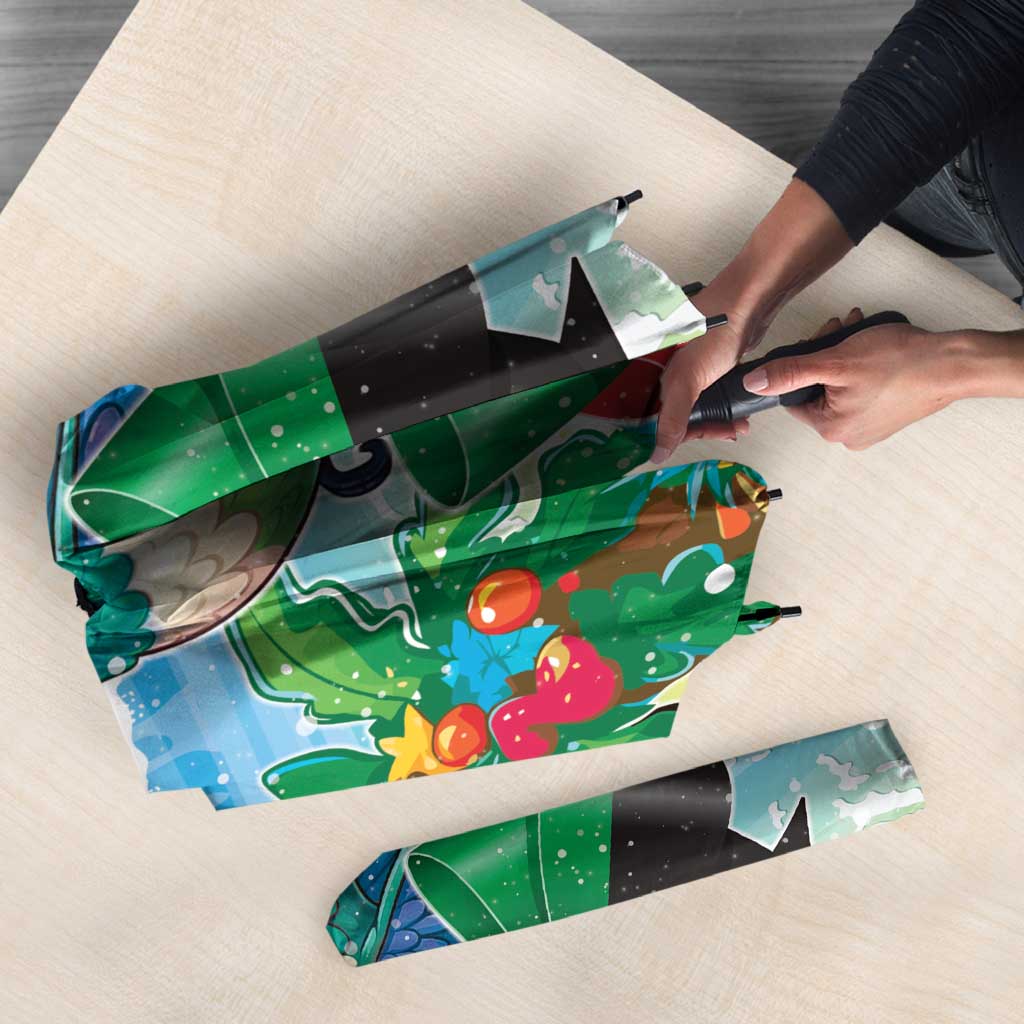 Martinique Christmas Umbrella Santa Hummingbird - Wonder Print Shop