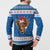 Scotland Christmas Button Sweatshirt Mooey Xmas Highland Cow LT05 - Wonder Print Shop