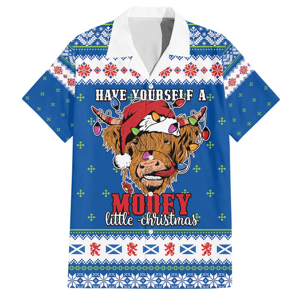 Scotland Christmas Hawaiian Shirt Mooey Xmas Highland Cow LT05 - Wonder Print Shop