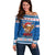 Scotland Christmas Off Shoulder Sweater Mooey Xmas Highland Cow LT05 - Wonder Print Shop