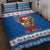 Scotland Christmas Quilt Bed Set Mooey Xmas Highland Cow