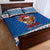 Scotland Christmas Quilt Bed Set Mooey Xmas Highland Cow