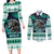 Iceland Christmas Couples Matching Long Sleeve Bodycon Dress and Long Sleeve Button Shirt Icelandic Folklore Evil Mother Gryla LT05 - Wonder Print Shop