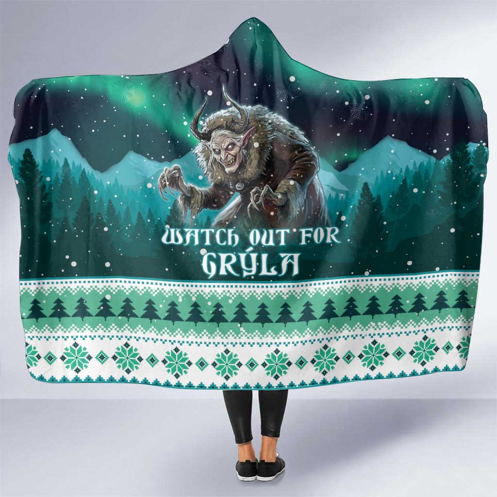 Iceland Christmas Hooded Blanket Icelandic Folklore Evil Mother Gryla