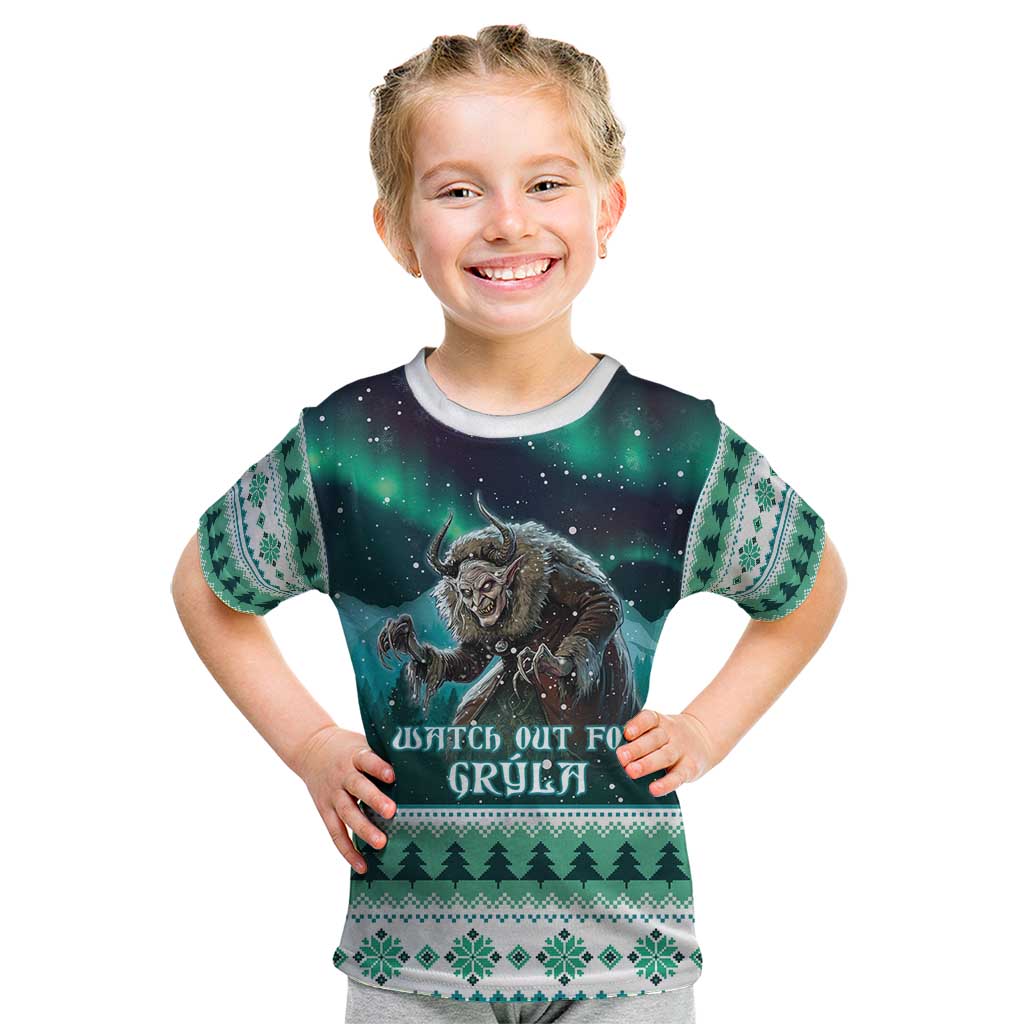 Iceland Christmas Kid T Shirt Icelandic Folklore Evil Mother Gryla LT05 - Wonder Print Shop