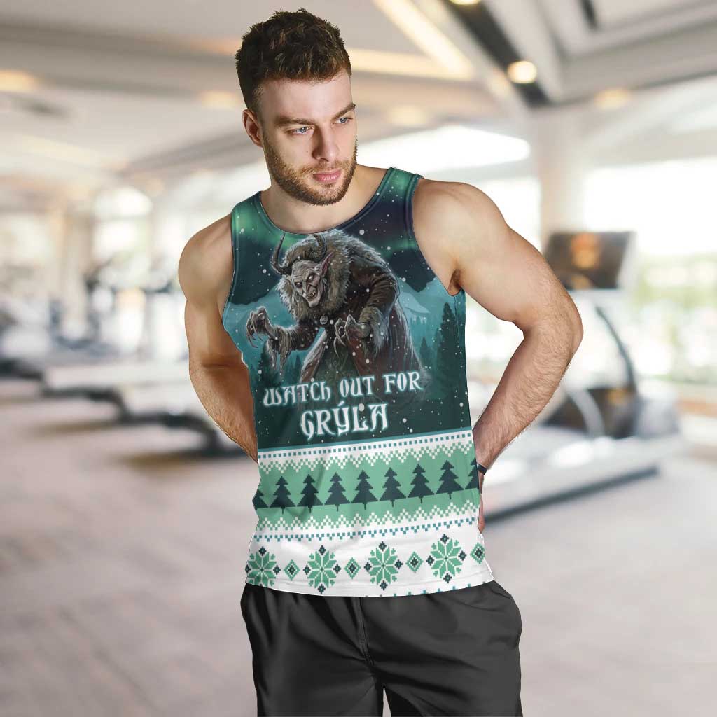 Iceland Christmas Men Tank Top Icelandic Folklore Evil Mother Gryla LT05 - Wonder Print Shop