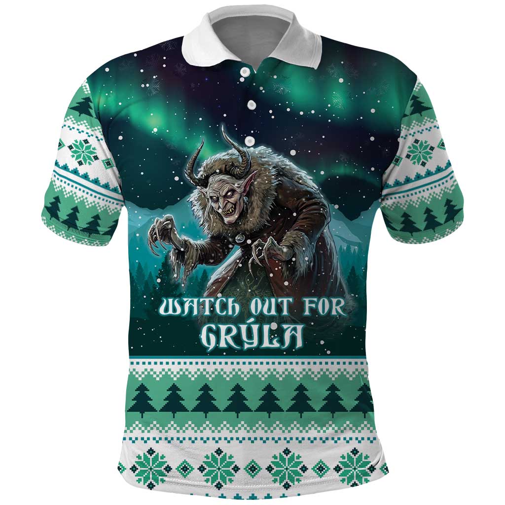 Iceland Christmas Polo Shirt Icelandic Folklore Evil Mother Gryla LT05 - Wonder Print Shop