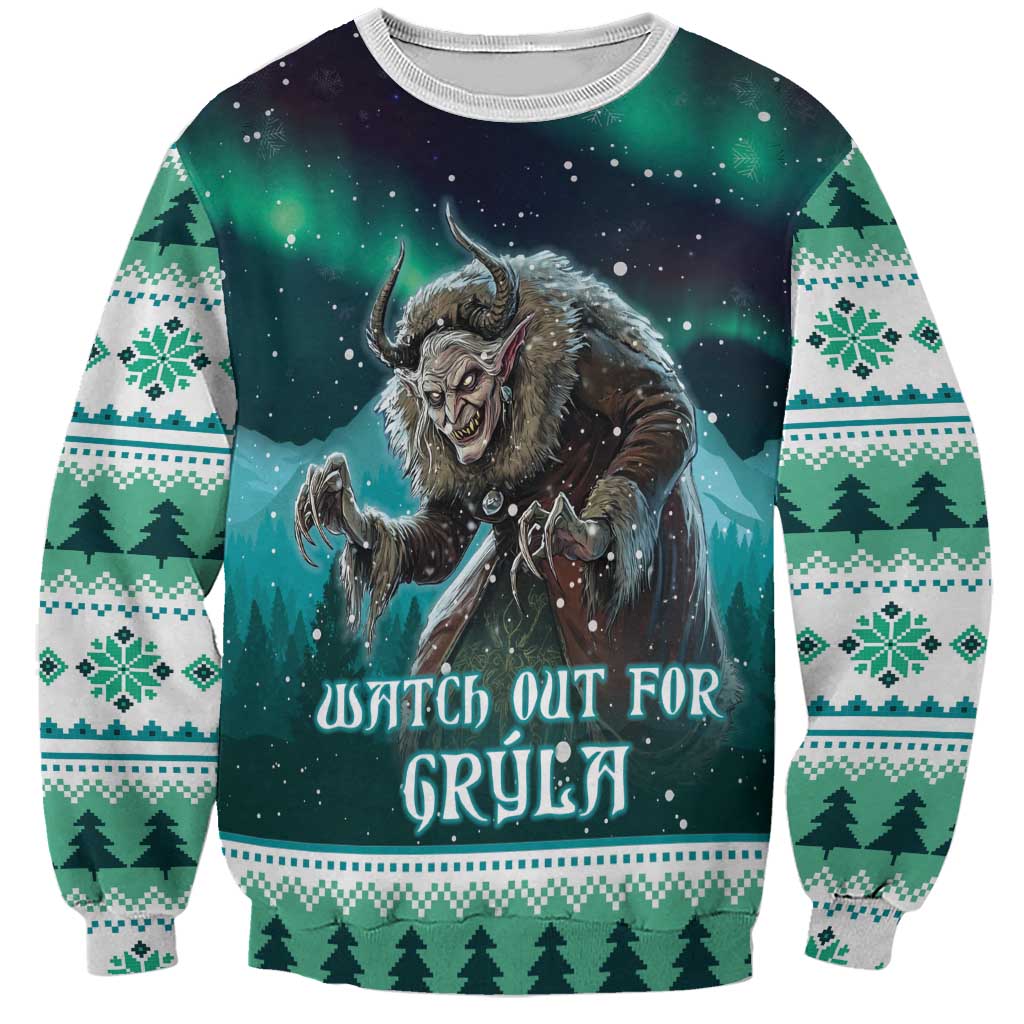 Iceland Christmas Sweatshirt Icelandic Folklore Evil Mother Gryla