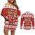 Poland Christmas Couples Matching Off Shoulder Short Dress and Long Sleeve Button Shirt All I Want For Xmas Is Kielbasa LT05 - Wonder Print Shop