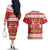 Poland Christmas Couples Matching Off The Shoulder Long Sleeve Dress and Hawaiian Shirt All I Want For Xmas Is Kielbasa LT05 - Wonder Print Shop