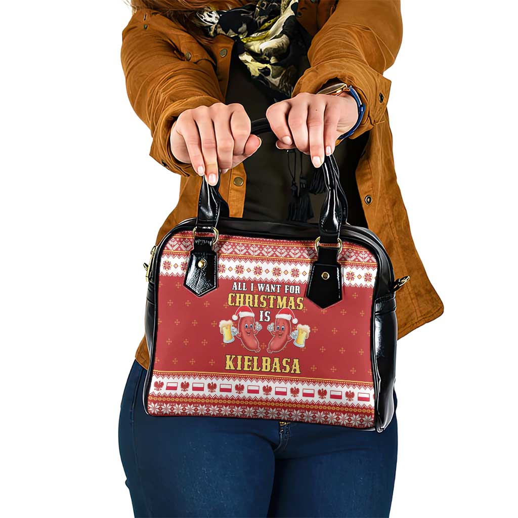 Poland Christmas Shoulder Handbag All I Want For Xmas Is Kielbasa