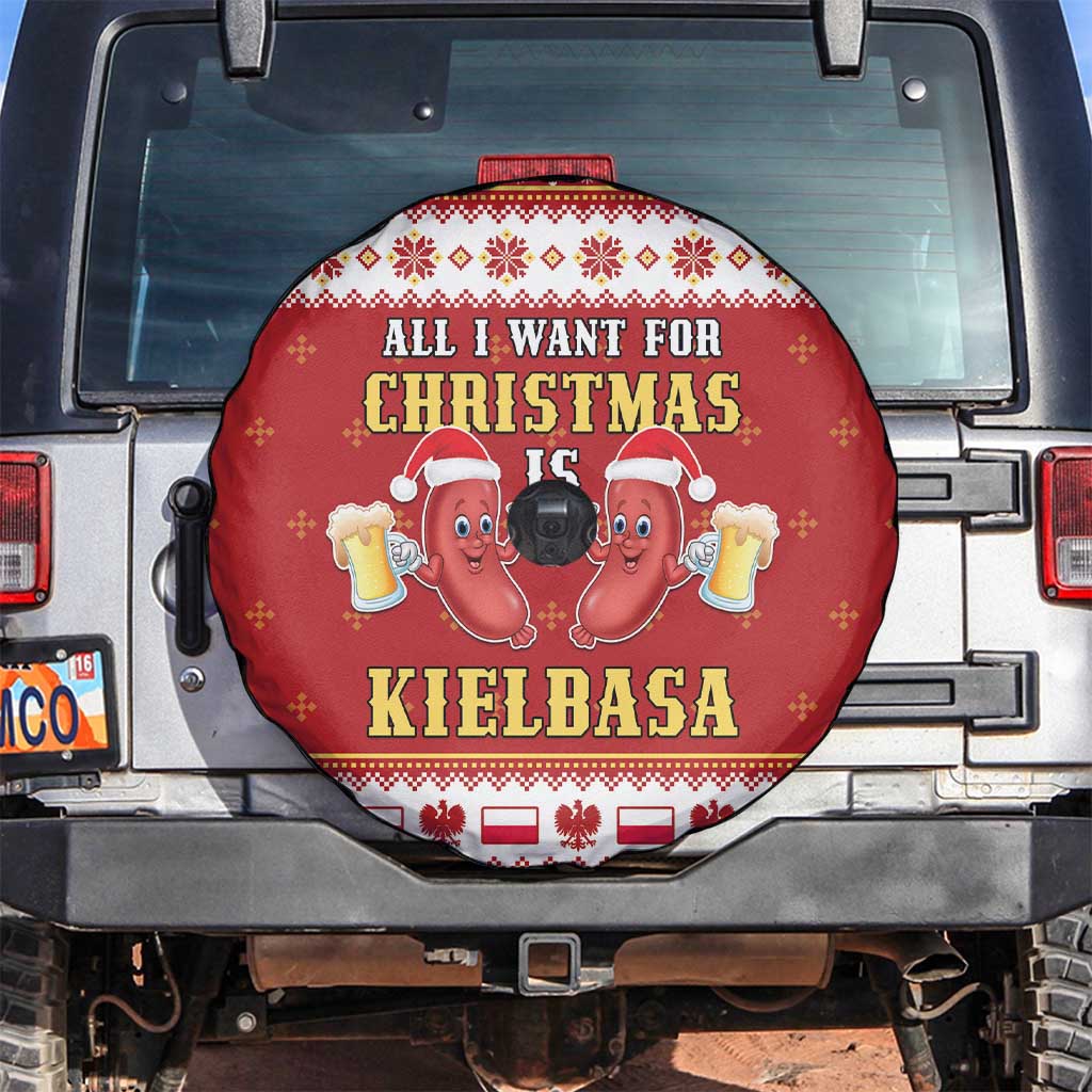 Poland Christmas Spare Tire Cover All I Want For Xmas Is Kielbasa LT05 - Wonder Print Shop