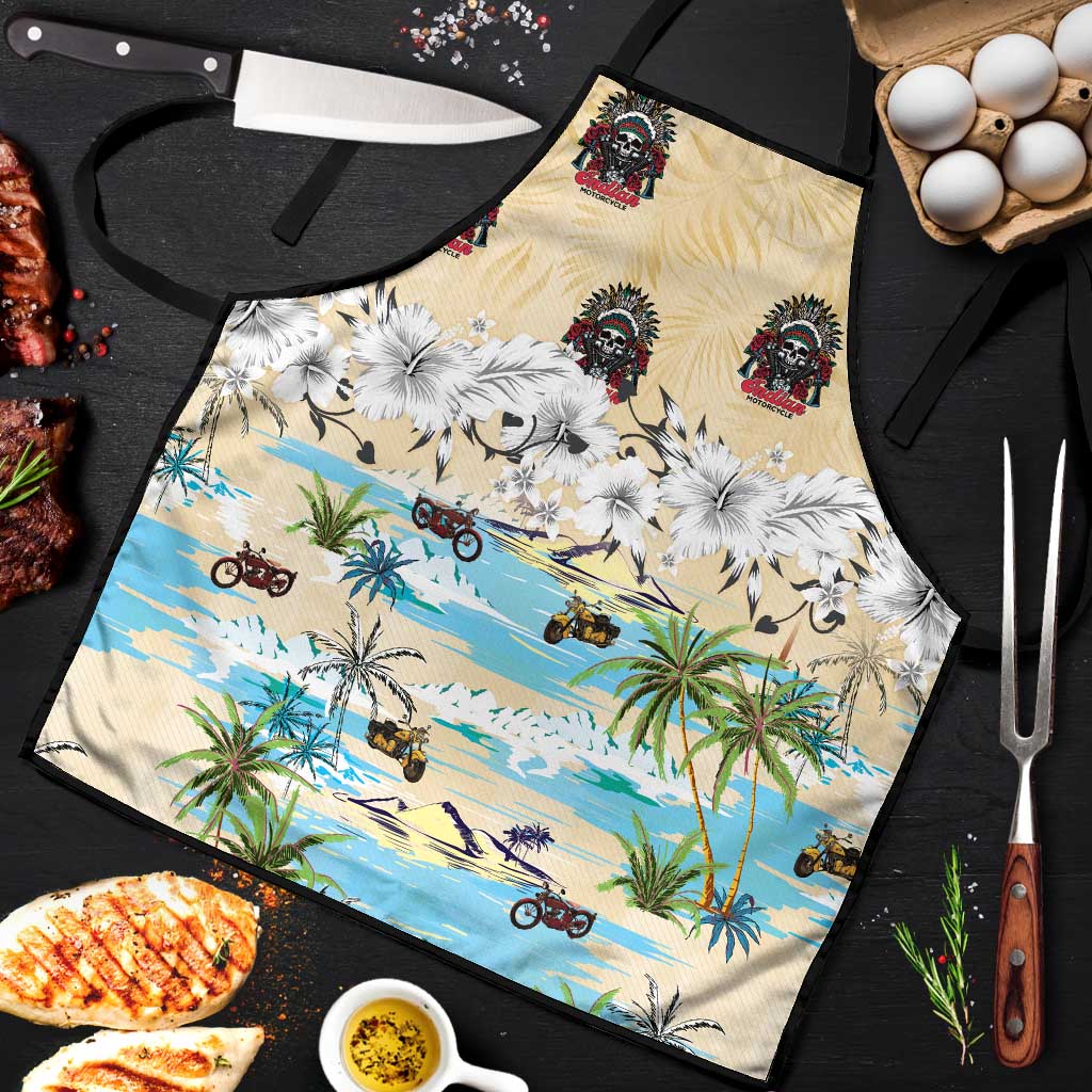 Indian Legendary Motorcycle Apron Tropical Style - Wonder Print Shop