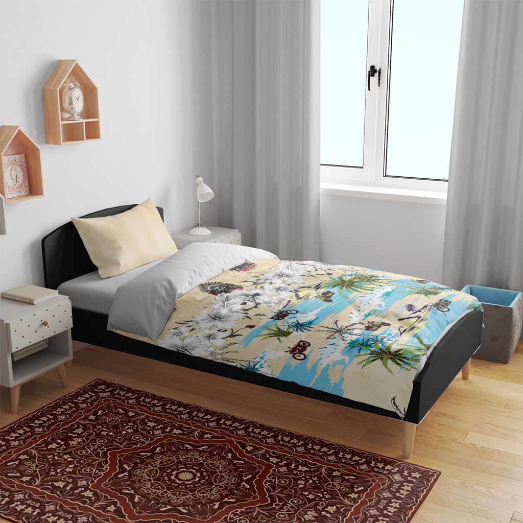 Indian Legendary Motorcycle Bedding Set Tropical Style - Wonder Print Shop