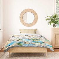 Indian Legendary Motorcycle Bedding Set Tropical Style - Wonder Print Shop