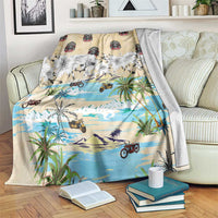 Indian Legendary Motorcycle Blanket Tropical Style - Wonder Print Shop