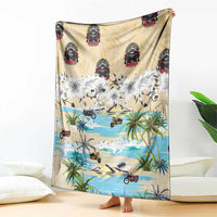 Indian Legendary Motorcycle Blanket Tropical Style - Wonder Print Shop
