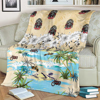 Indian Legendary Motorcycle Blanket Tropical Style - Wonder Print Shop