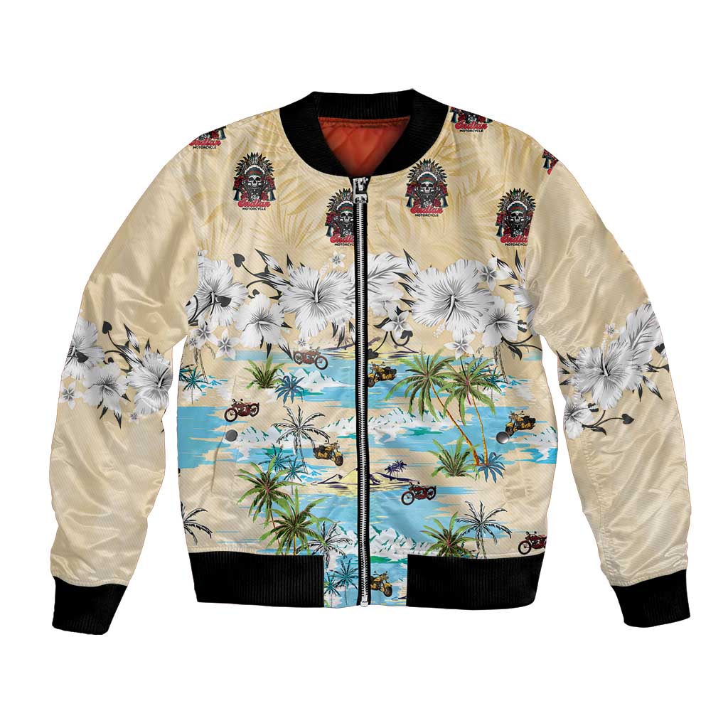 Indian Legendary Motorcycle Bomber Jacket Tropical Style - Wonder Print Shop