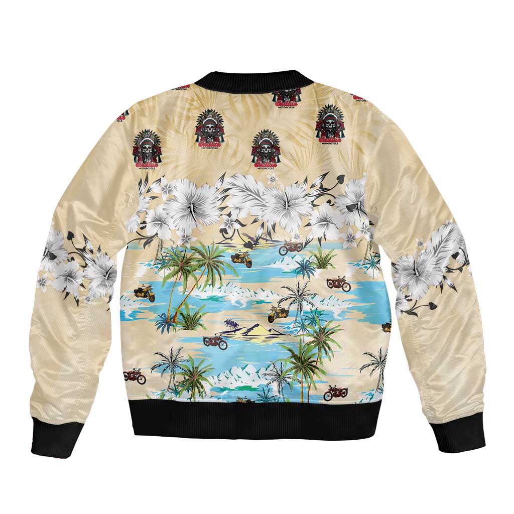 Indian Legendary Motorcycle Bomber Jacket Tropical Style - Wonder Print Shop
