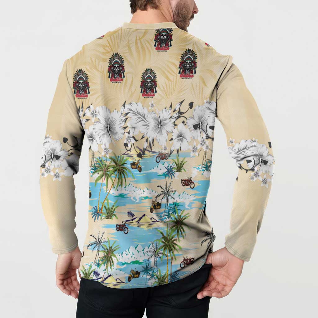 Indian Legendary Motorcycle Button Sweatshirt Tropical Style - Wonder Print Shop
