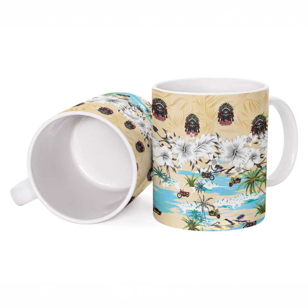 Indian Legendary Motorcycle Ceramic Mug Tropical Style - Wonder Print Shop