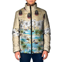 Indian Legendary Motorcycle Padded Jacket Tropical Style - Wonder Print Shop