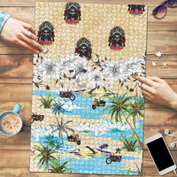 Indian Legendary Motorcycle Puzzle Tropical Style - Wonder Print Shop