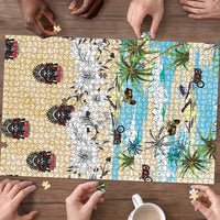 Indian Legendary Motorcycle Puzzle Tropical Style - Wonder Print Shop