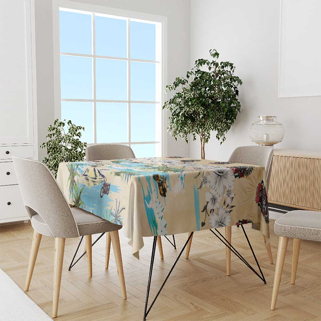 Indian Legendary Motorcycle Tablecloth Tropical Style - Wonder Print Shop