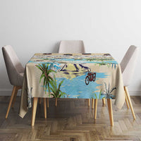 Indian Legendary Motorcycle Tablecloth Tropical Style - Wonder Print Shop