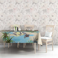 Indian Legendary Motorcycle Tablecloth Tropical Style - Wonder Print Shop