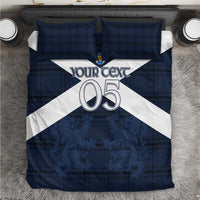 Custom Scotland Tartan Football Bedding Set Flag Style - Wonder Print Shop