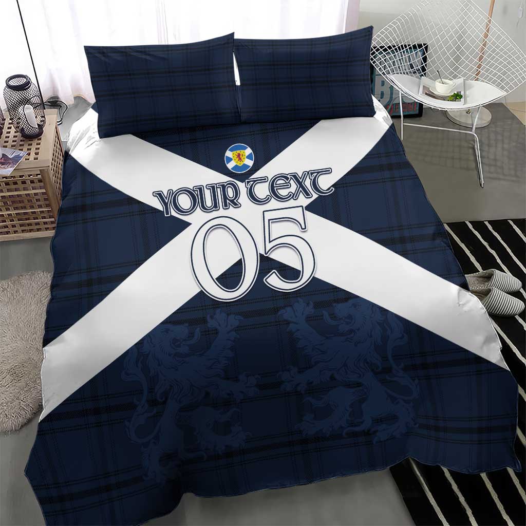 Custom Scotland Tartan Football Bedding Set Flag Style - Wonder Print Shop