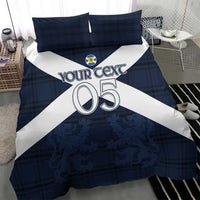 Custom Scotland Tartan Football Bedding Set Flag Style - Wonder Print Shop