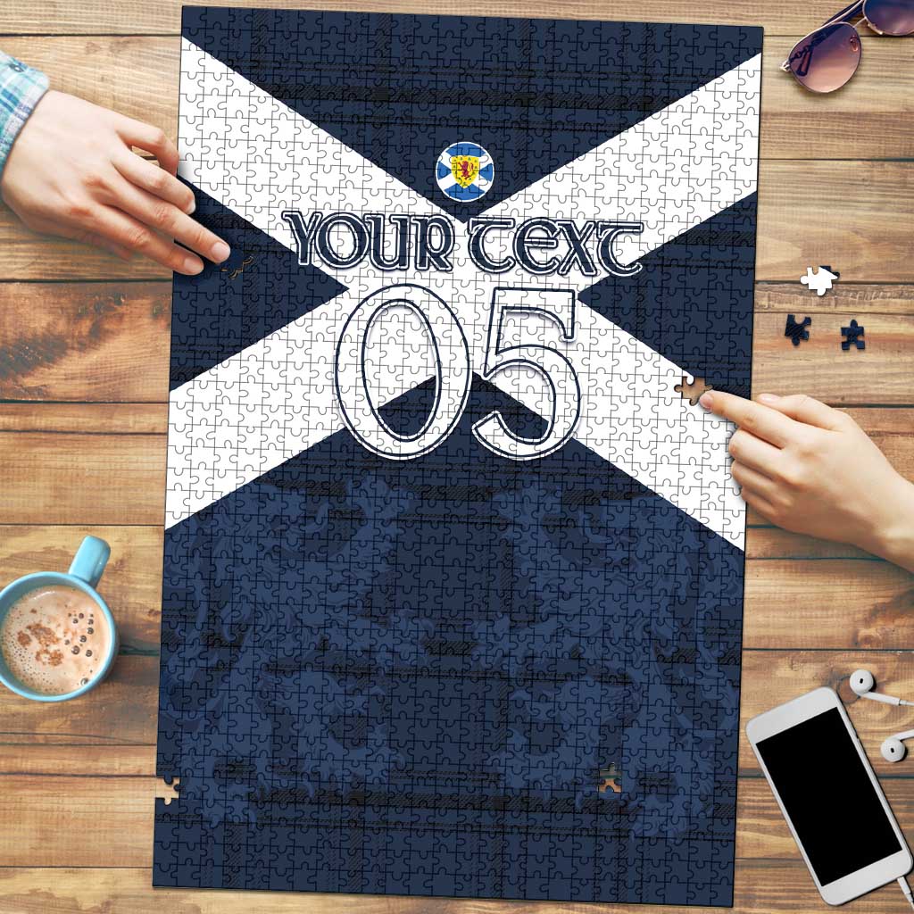 Custom Scotland Tartan Football Puzzle Flag Style - Wonder Print Shop