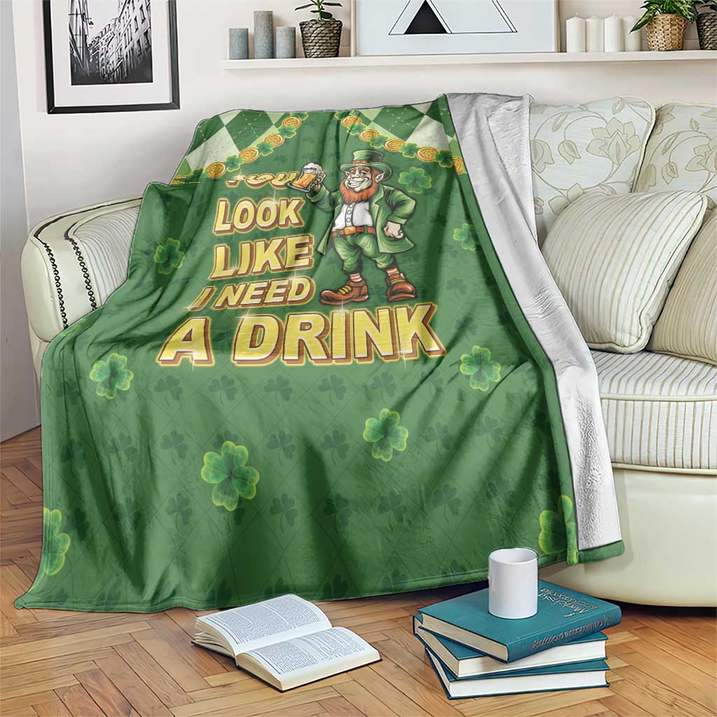 Happy St Patrick's Day Blanket Leprechaun With Beer