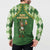 Happy St Patrick's Day Button Sweatshirt Leprechaun With Beer