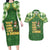 Happy St Patrick's Day Couples Matching Long Sleeve Bodycon Dress and Hawaiian Shirt Leprechaun With Beer