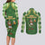 Happy St Patrick's Day Couples Matching Long Sleeve Bodycon Dress and Long Sleeve Button Shirt Leprechaun With Beer