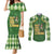 Happy St Patrick's Day Couples Matching Mermaid Dress and Long Sleeve Button Shirt Leprechaun With Beer