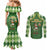 Happy St Patrick's Day Couples Matching Mermaid Dress and Long Sleeve Button Shirt Leprechaun With Beer