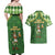 Happy St Patrick's Day Couples Matching Off Shoulder Maxi Dress and Hawaiian Shirt Leprechaun With Beer