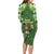 Happy St Patrick's Day Family Matching Long Sleeve Bodycon Dress and Hawaiian Shirt Leprechaun With Beer