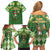 Happy St Patrick's Day Family Matching Off Shoulder Short Dress and Hawaiian Shirt Leprechaun With Beer