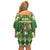 Happy St Patrick's Day Family Matching Off Shoulder Short Dress and Hawaiian Shirt Leprechaun With Beer