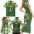 Happy St Patrick's Day Family Matching Short Sleeve Bodycon Dress and Hawaiian Shirt Leprechaun With Beer